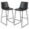 Merrick Lane 30 inch Faux Bar Height Bucket Seat Stools, Set of 2